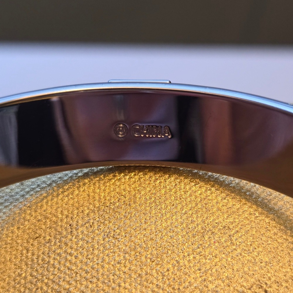 Coach Signature C Cutout Glitter Enamel Bangle Bracelet Women OS - Picture 6 of 7